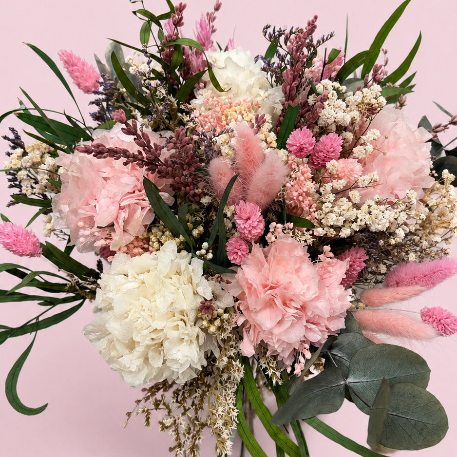 amo flores preservadas rosa