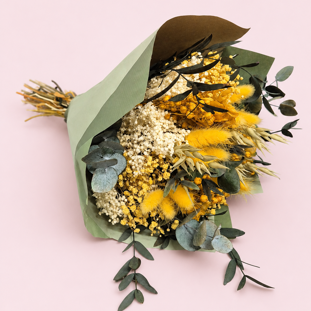 ramo preservado con hortensias