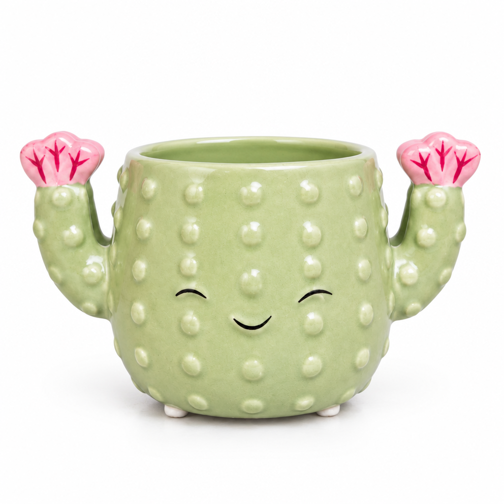 macetero con planta de regalo
