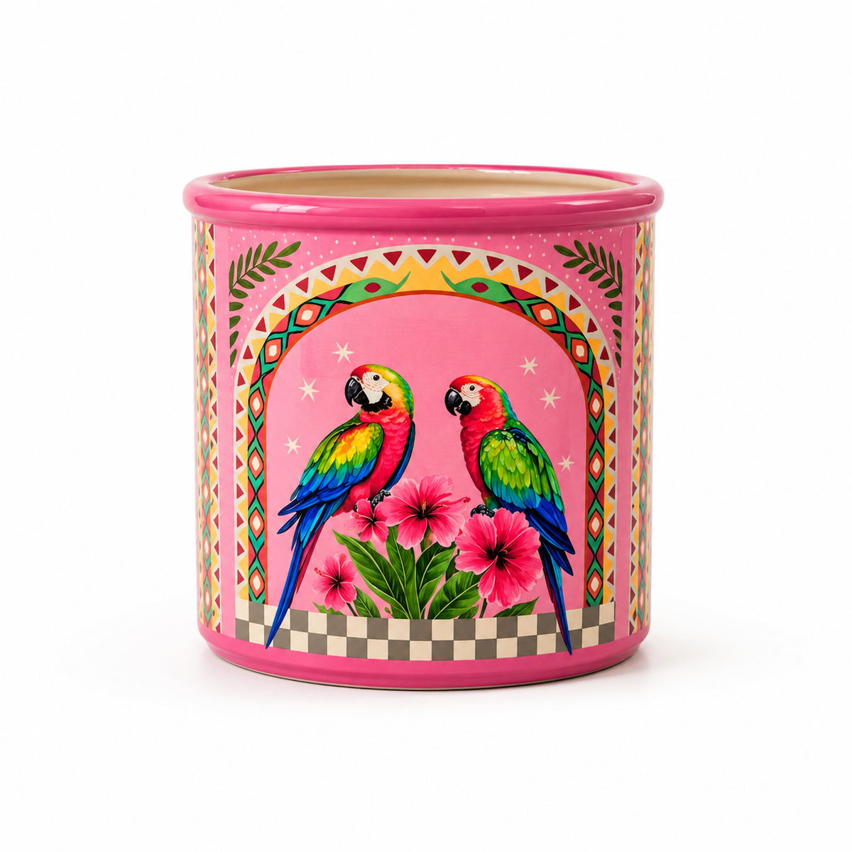 macetero 9 cm, macetero flamenco