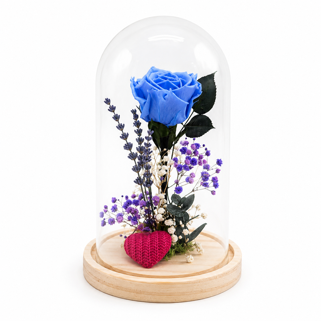 rosa eterna azul