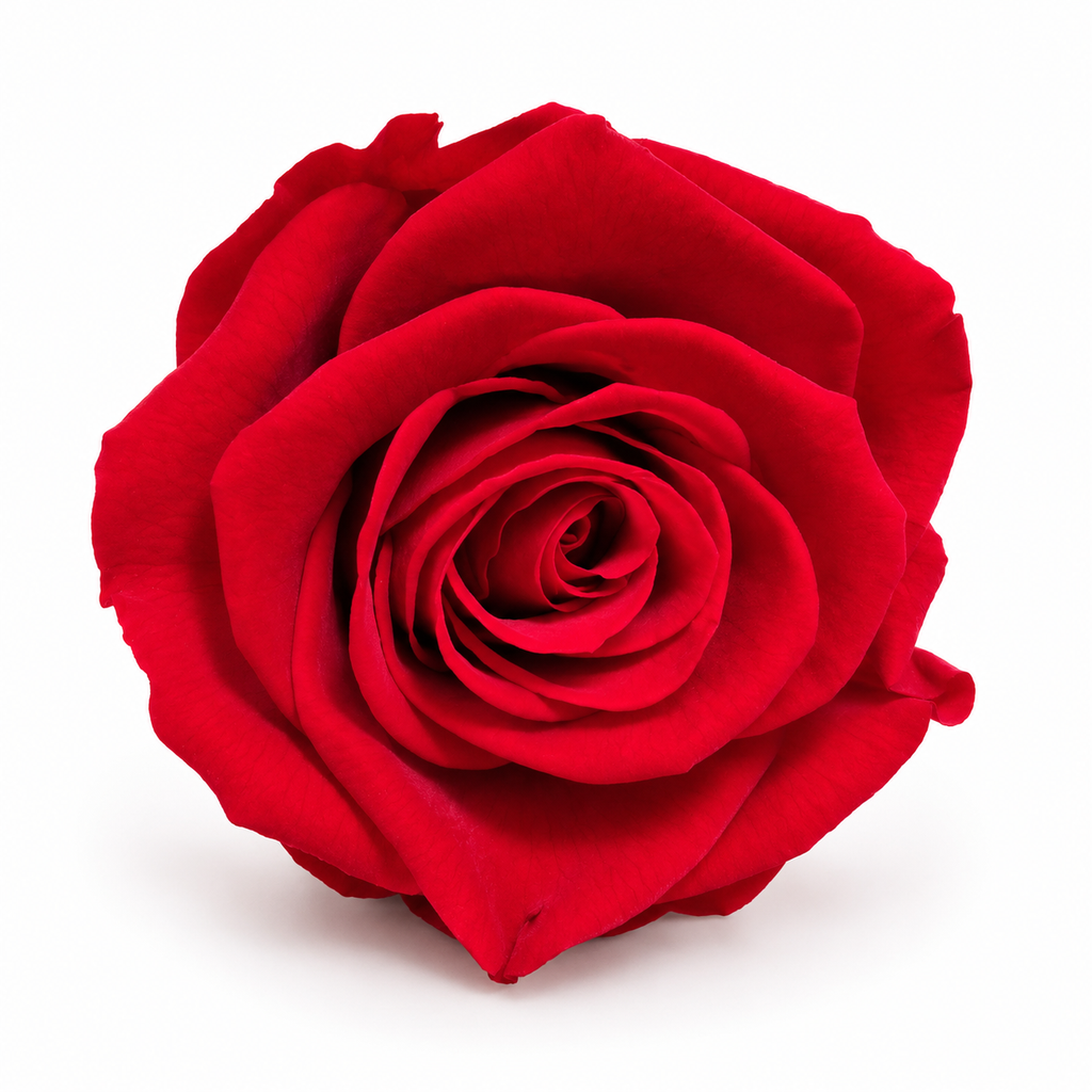 cabeza rosa preservada rojo