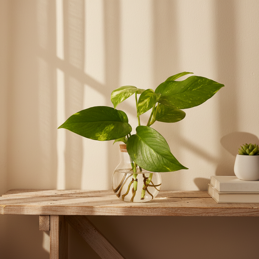 Hidroponía Pothos (Epipremnum Aureum)