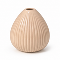 jarrón vintage beige, jarrón beige de cerámica, jarrón acanalado beige, jarrón decorativo vintage, jarrón cerámico beige, jarrón rústico beige
