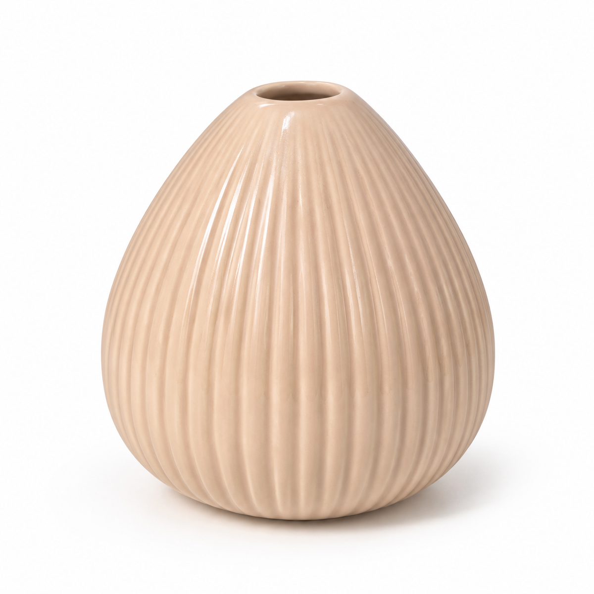 jarrón vintage beige, jarrón beige de cerámica, jarrón acanalado beige, jarrón decorativo vintage, jarrón cerámico beige, jarrón rústico beige