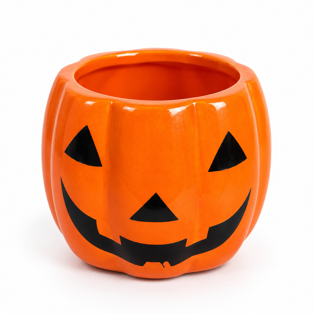 Macetero mini calabaza Halloween para cactus y suculentas