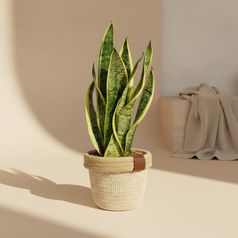 Macetero Yute Crema Colgante - 12 cm