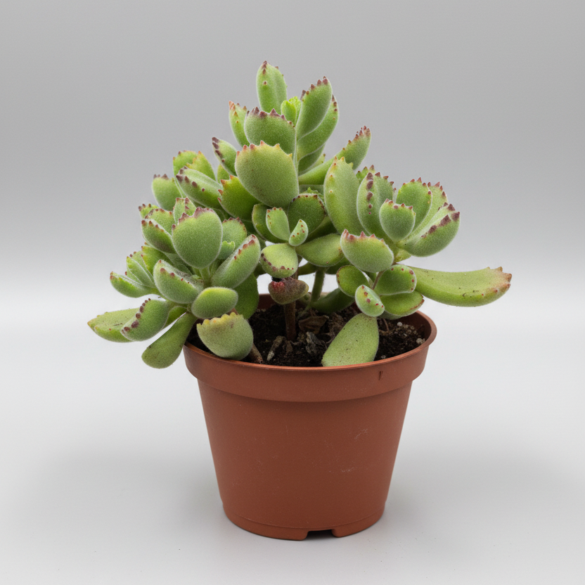 Cotyledon tomentosa en maceta elegante