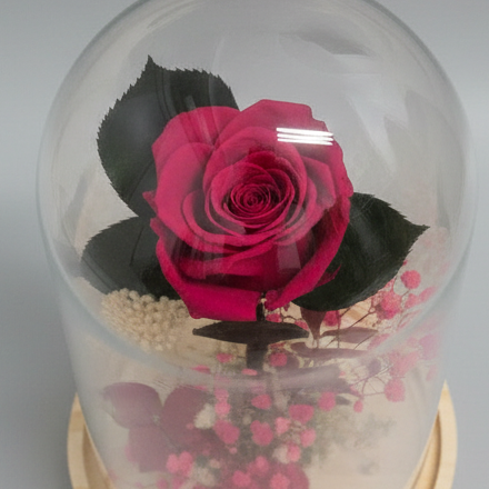 rosa-en-cupula-cristal-grande