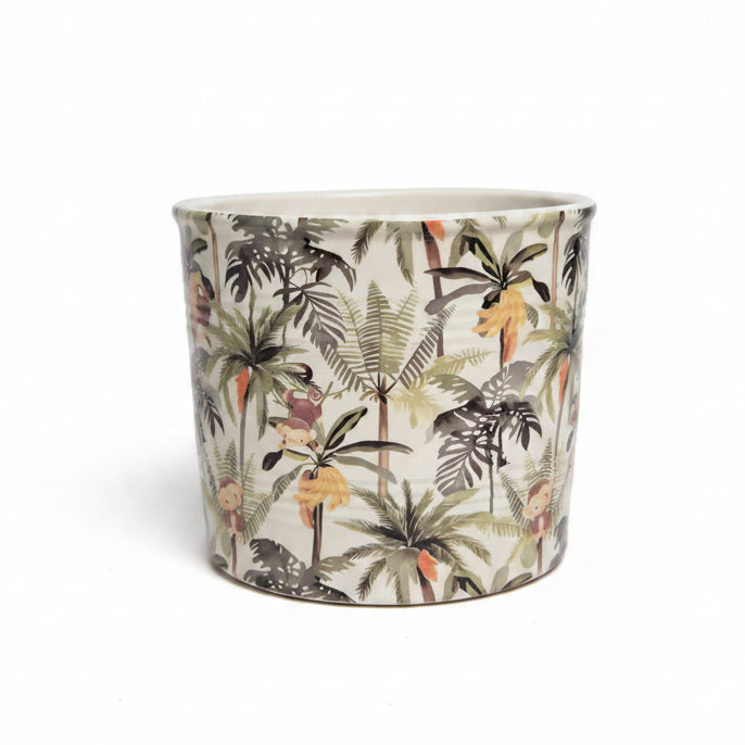 macetero ceramica tropical