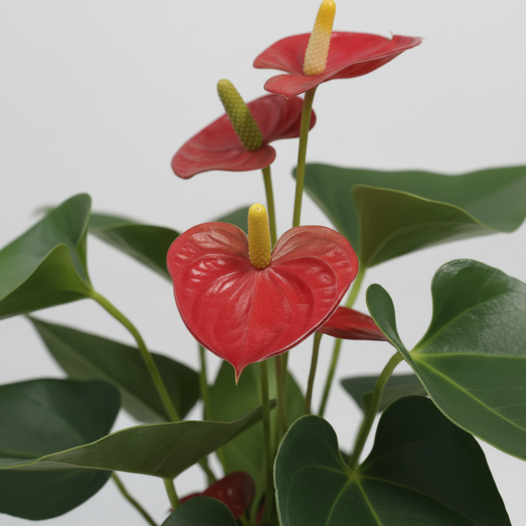 Planta tropical Anthurium roja